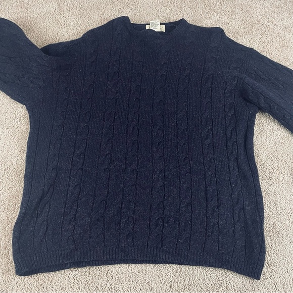 Vintage Eddie Bauer Wool Sweater Mens XL Cable Knit Shetland Wool 90s F231 - Picture 6 of 10